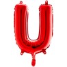 BALLON METALLIQUE LETTRE U ROUGE 35 CM
