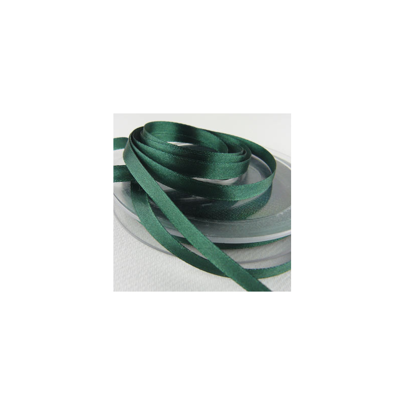RUBAN SATIN DOUBLE FACE VERT FORET 6 MM X 25 M