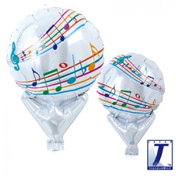 BALLON METALLIQUE 5" NOTE DE MUSIQUE