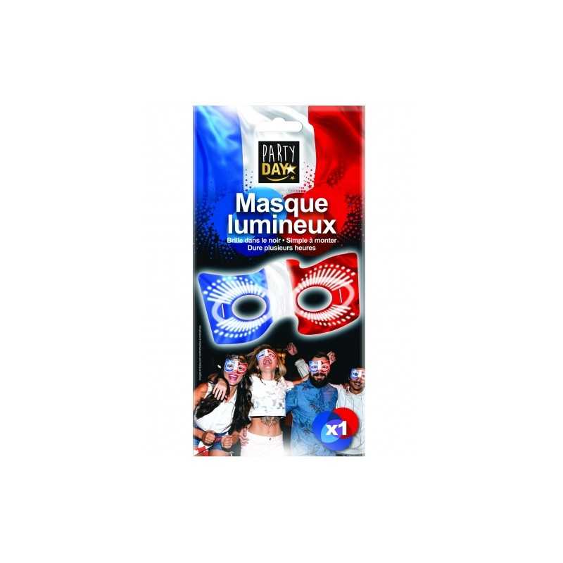MASQUE LUMINEUX BLEU BLANC ROUGE GLOWSTICK
