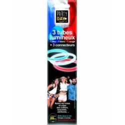 3 TUBES LUMINEUX BLEU BLANC ROUGE