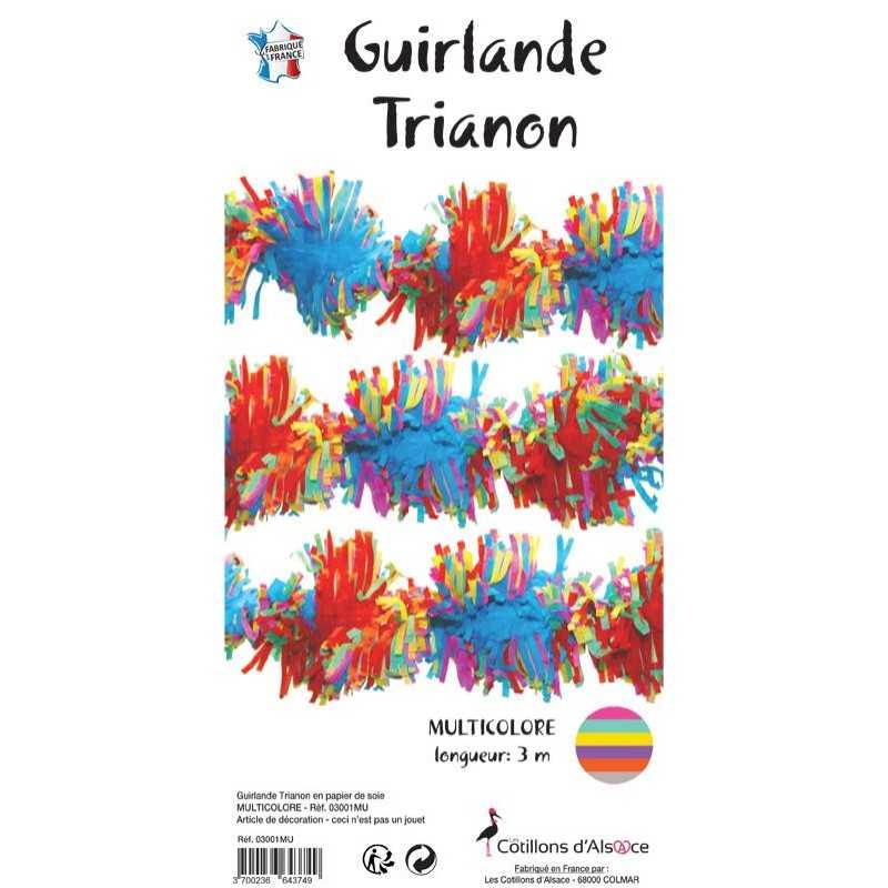 GUIRLANDE TRIANON MULTICOLORE 3 METRES