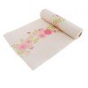 CHEMIN DE TABLE LIN ROSES 28 CM X 5 M