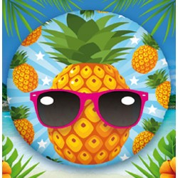 BALLON METALLIQUE ROND 45 CM ANANAS