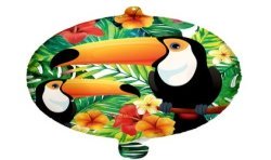 BALLON METALLIQUE ROND 45 CM TOUCAN