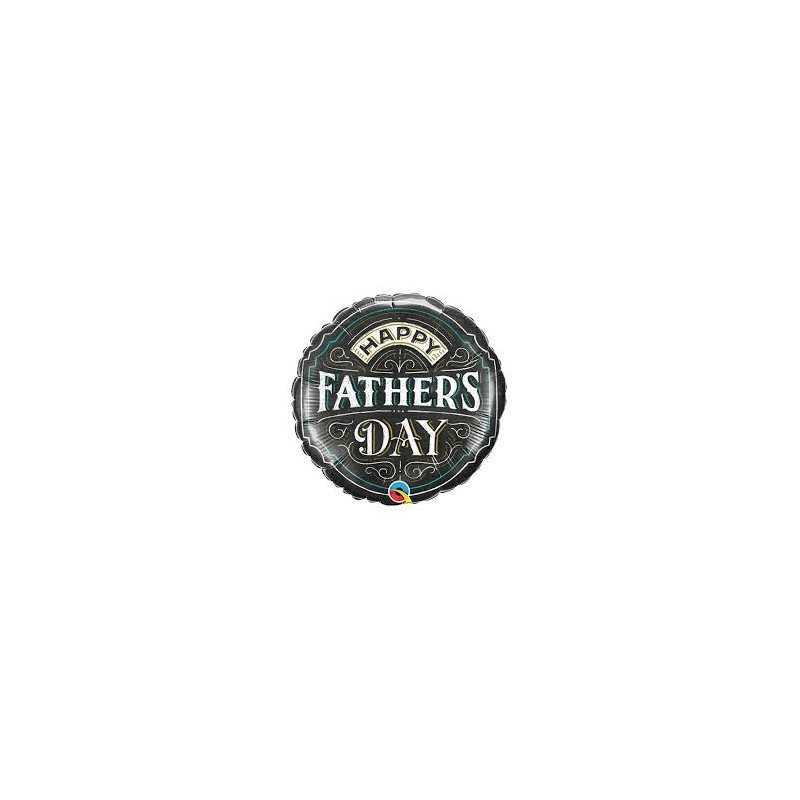 BALLON METALLIQUE ROND HAPPY FATHERS DAY 46 CM