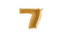 BALLON METALLIQUE CHIFFRE 7 OR 40' 102 CM