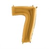 BALLON METALLIQUE CHIFFRE 7 OR 40' 102 CM