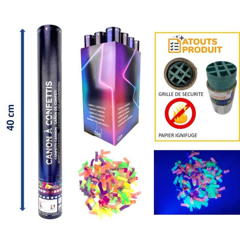 CANON A CONFETTIS PAPIER FLUO 40 CM