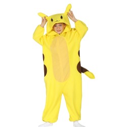 DEGUISEMENT KIGURUMI PYJAMA CHINCHILLA ELECTRIQUE JAUNE TAILLE 10-12 ANS