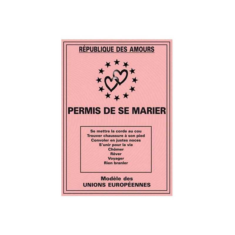 PERMIS DE SE MARIER