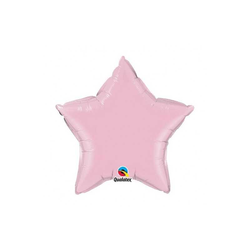 BALLON METALLIQUE ETOILE ROSE BEBE OU PEARL PINK 36 "