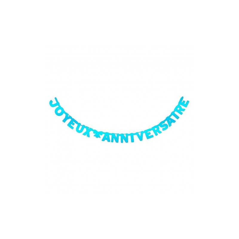 GUIRLANDE JOYEUX ANNIVERSAIRE 280 CM BLEU
