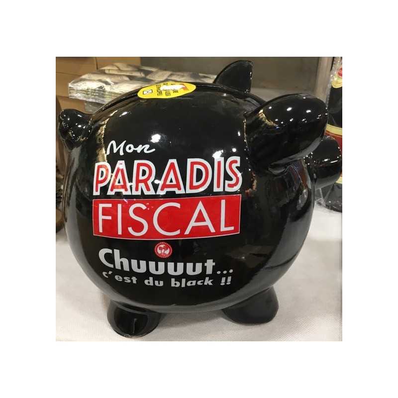 TIRELIRE NOIRE XXL PARADIS FISCAL