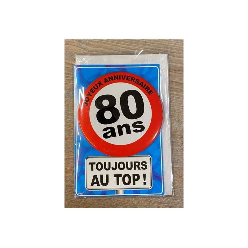 CARTE POSTALE BADGE 80 ANS