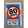CARTE POSTALE BADGE 80 ANS
