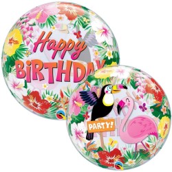 BALLON BUBBLE TROPICAL BIRTHDAY PARTY 56 CM