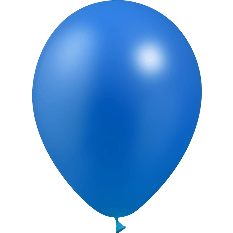 12 BALLONS LATEX 28 CM BLEU ROI METAL BALLOONIA