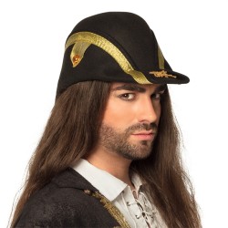 CHAPEAU BICORNE PIRATE OU NAPOLEON ADULTE FEUTRE LUXE