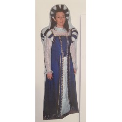 DEGUISEMENT MEDIEVAL BLEU ET BLANCHE TAILLE 40