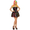 DEGUISEMENT CORSET + TUTU NEON RAINBOW FLUO TAILLE M