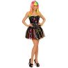 DEGUISEMENT CORSET + TUTU NEON RAINBOW FLUO TAILLE M