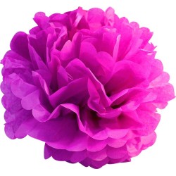 3 FLEURS DE DECORATION FUSCHIA 20 CM