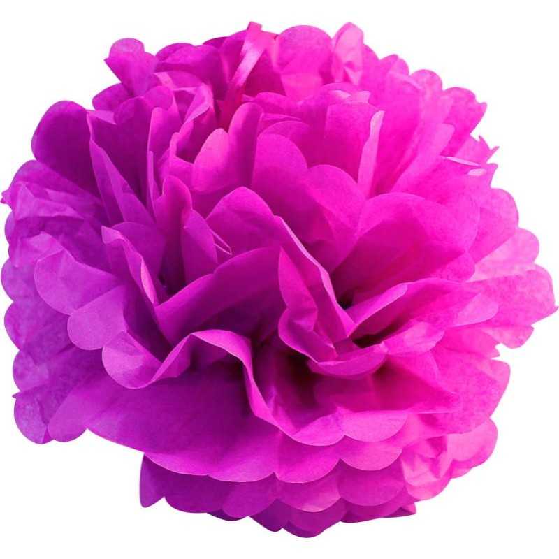3 FLEURS DE DECORATION FUSCHIA 20 CM