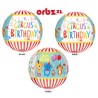 BALLON METALLIQUE ORBZ CIRCUS BIRTHDAY MULTICOLORE 38X40 CM