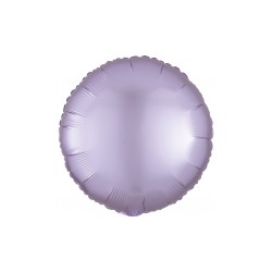 BALLON METALLIQUE ROND SATIN LILAS 43 CM
