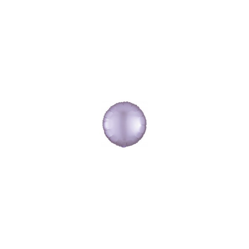 BALLON METALLIQUE ROND SATIN LILAS 43 CM