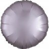 BALLON METALLIQUE ROND SATIN GRIS MAUVE 43 CM
