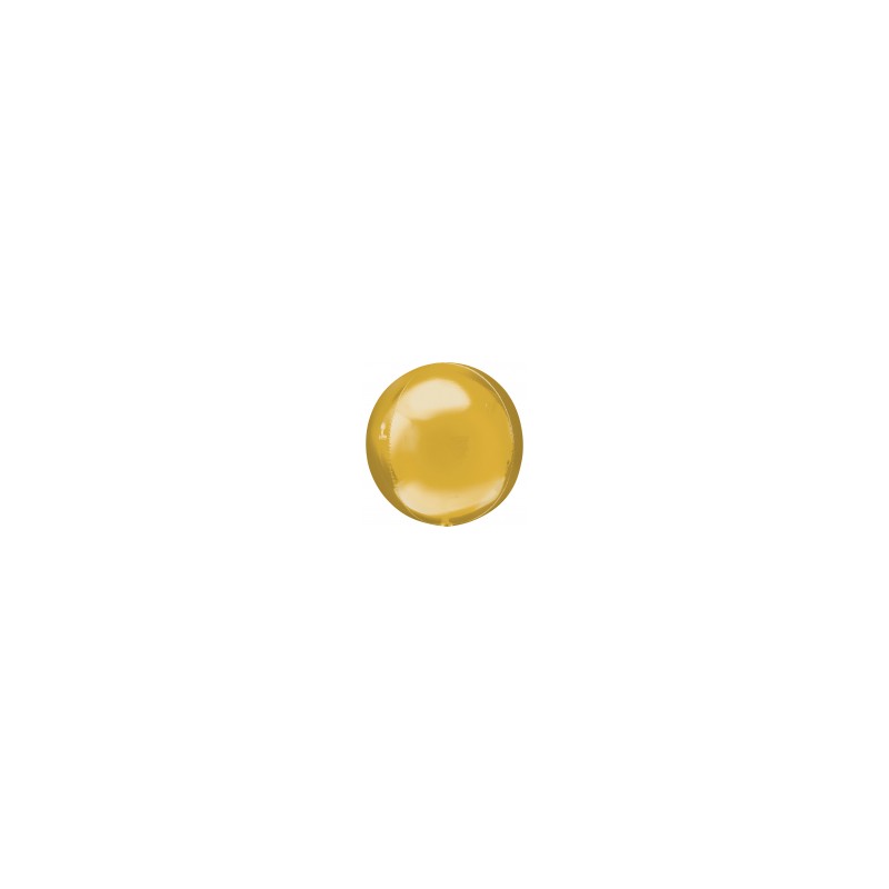 BALLON METALLIQUE ORBZ BOULE OR 38 X 40 CM