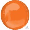 BALLON METALLIQUE ORBZ BOULE ORANGE 38 X 40 CM