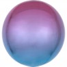 BALLON METALLIQUE ORBZ BOULE OMBRE MAUVE BLEU 38 X 40 CM