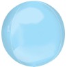 BALLON METALLIQUE ORBZ BOULE BLEU PASTEL 38 X 40 CM