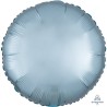BALLON METALLIQUE ROND SATIN BLEU PASTEL 43 CM