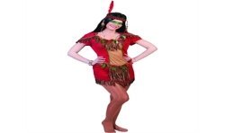 DEGUISEMENT INDIENNE ROUGE TAILLE 44/46