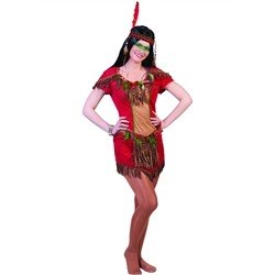 DEGUISEMENT INDIENNE ROUGE TAILLE 44/46
