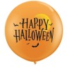 1 BALLON LATEX QUALATEX ORANGE HAPPY HALLOWEEN 3'