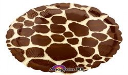 BALLON METALLIQUE ROND IMPRIME GIRAFE 43 CM
