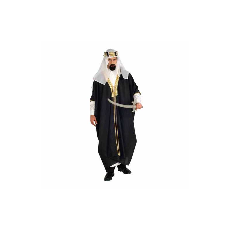 DEGUISEMENT SHEIK ARABE BLANC ET NOIR TAILLE M
