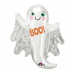 BALLON METALLIQUE FANTOME BOO A L'AIR 23 CM