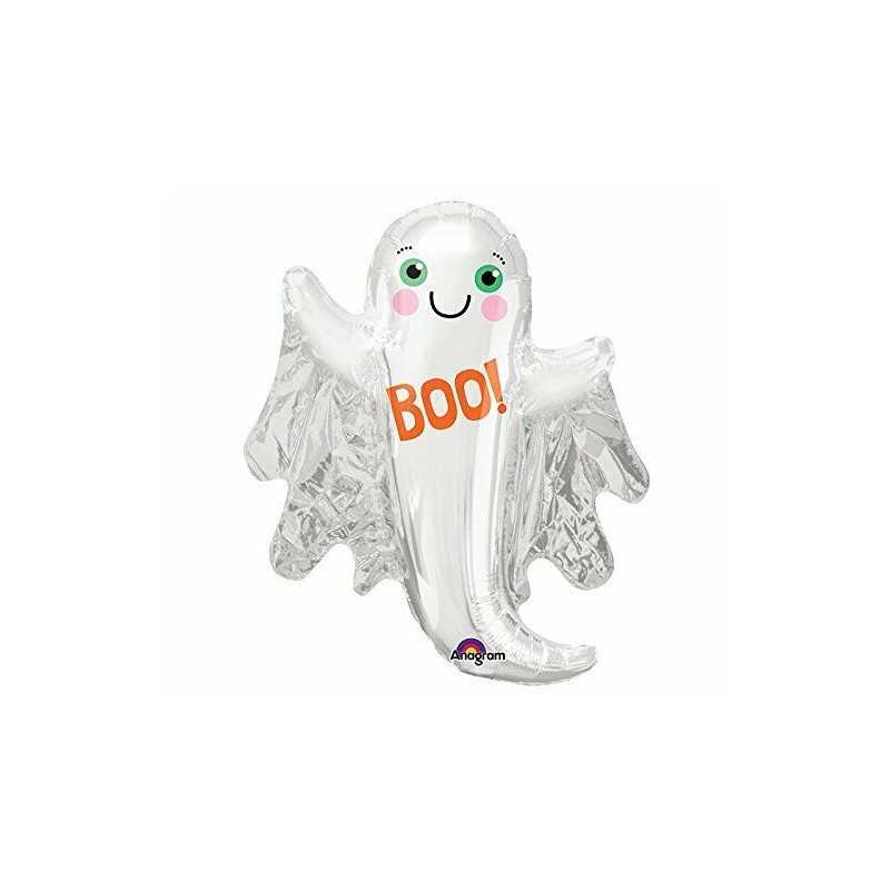 BALLON METALLIQUE FANTOME BOO A L'AIR 23 CM