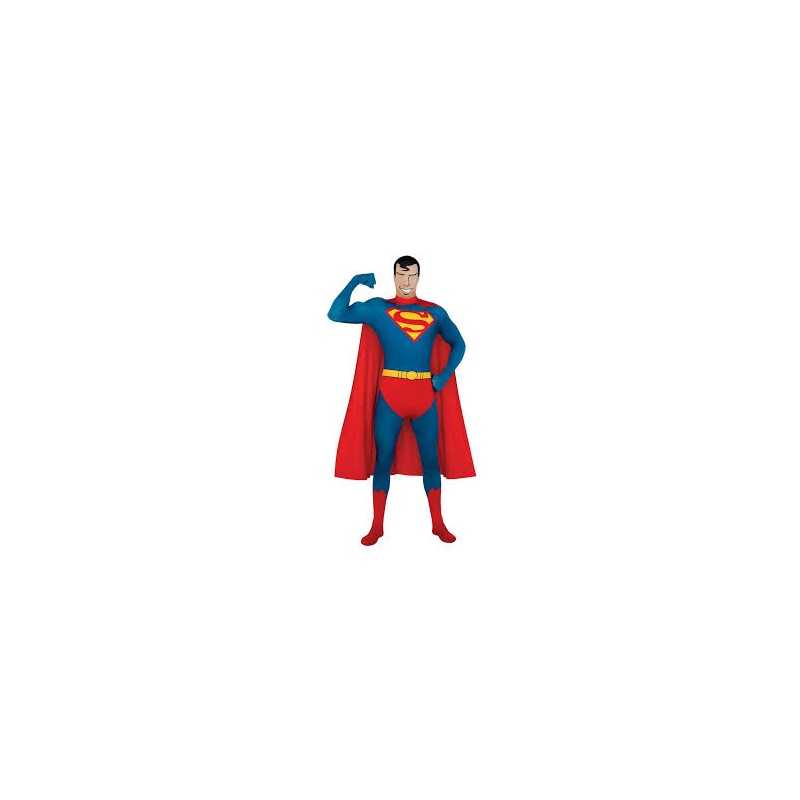 DEGUISEMENT SUPERMAN COLLE A LA PEAU TAILLE L