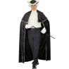 DEGUISEMENT CAPE JABOT VENITIEN NOIR ET OR EN VELOUR 142 CM