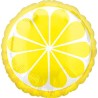BALLON METALLIQUE ROND CITRON 43 CM