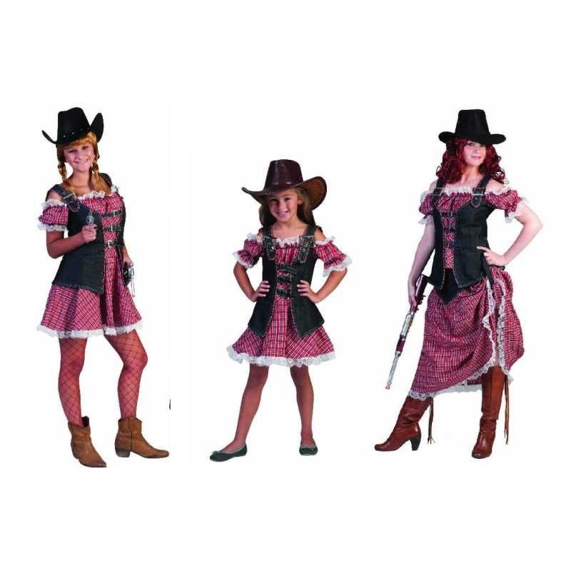 DEGUISEMENT DENIM RANGER FEMME CORSAGE + JUPE LONGUE WESTERN TAILLE 48-50