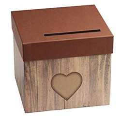 URNE MOTIF BOIS COEUR