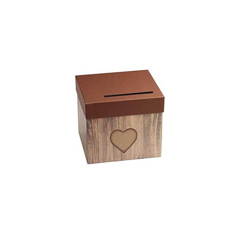 URNE MOTIF BOIS COEUR